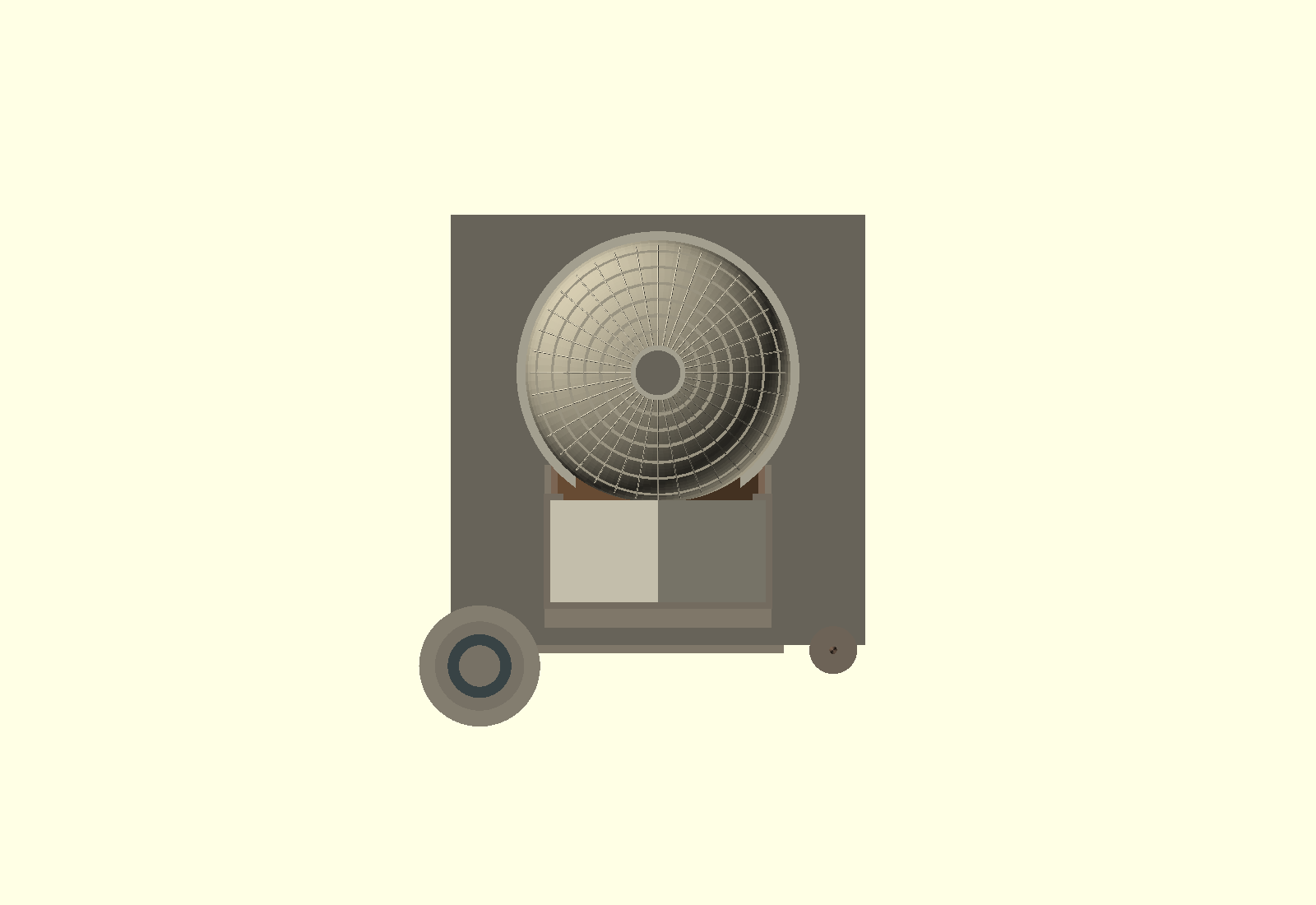 Top-down editor screenshot of the Codex Pantheon preview showing the dome and surrounding model layout