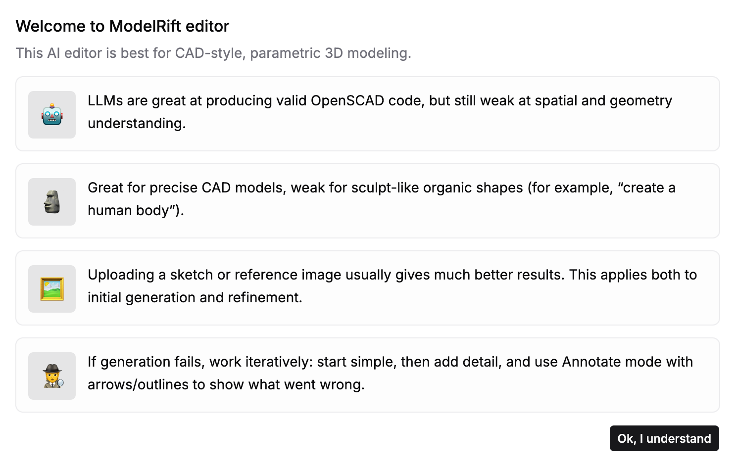 Updated editor intro modal