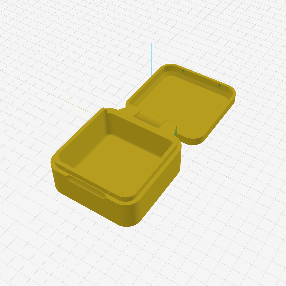 The previous ModelRift viewer with a strong grid, flat lighting and limited separation between the faces of an open yellow case