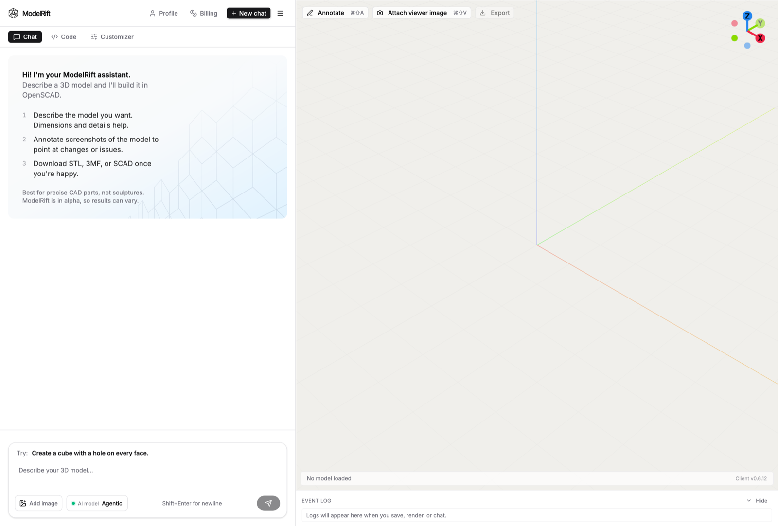 After: the new welcome card and simplified header