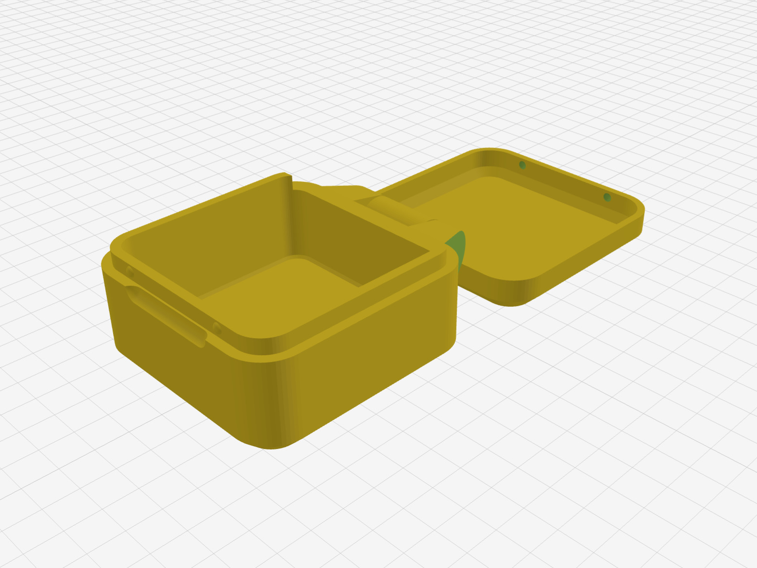 Neat clamshell box. Print-in-place, customizable